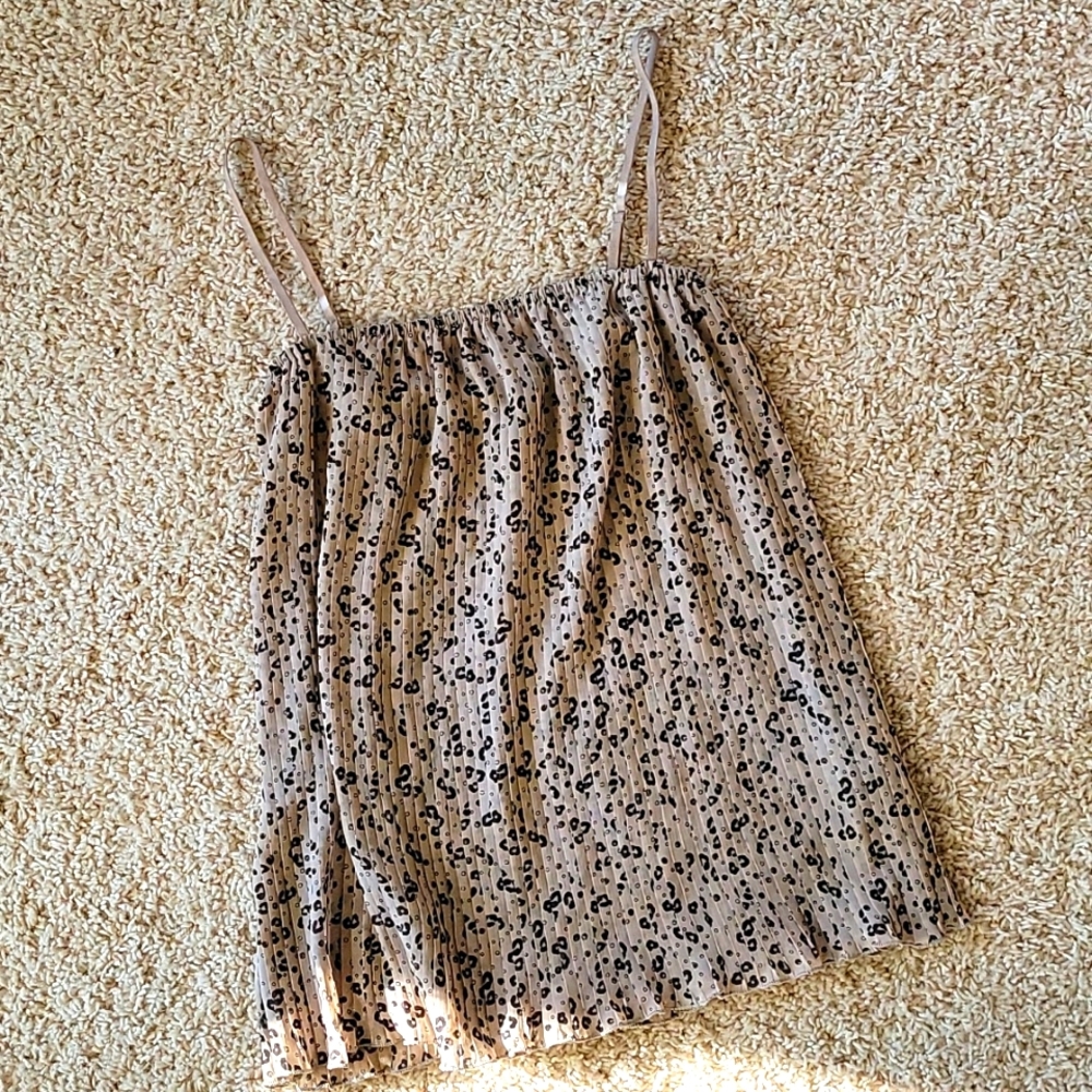Printed spaghetti strap tank top